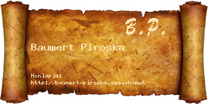 Baumert Piroska névjegykártya